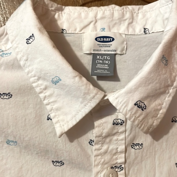 New Tag old navy classic white button down L ...